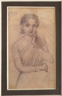 3B) M. V. Dhurandhar, Untitled, 4 x 2.75 Inches, Pencil Drawing on Paper